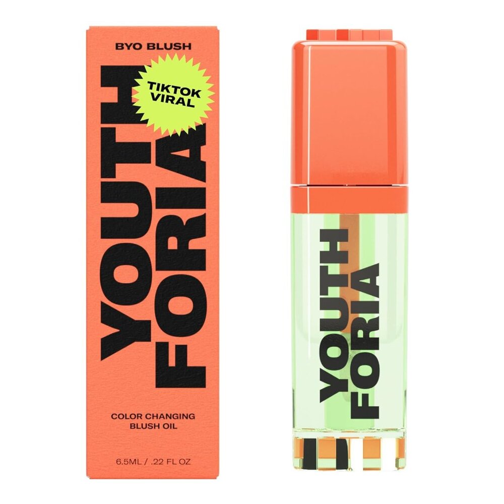 Youthforia BYO BLUSH Color Changing Blush Oil pH react clean beauty makeup NEW